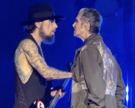 Dave Navarro and Perry Farrell on stage